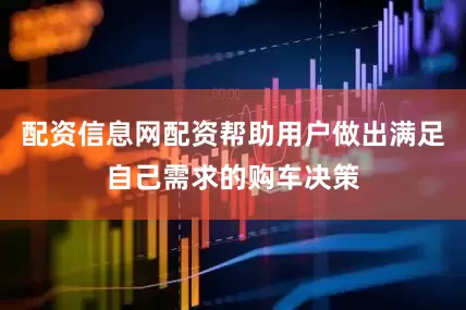 配资信息网配资帮助用户做出满足自己需求的购车决策
